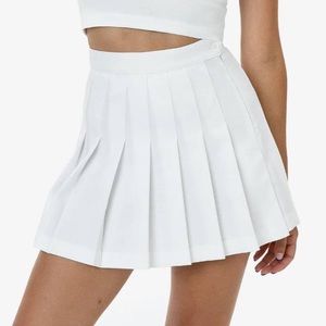 American Apparel Gaberdine Tennis Skirt - White